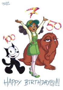 The LMW celebrates its 7th birthday, along with Felix the Cat having his 100th birthday and Sesame Street's 50th!