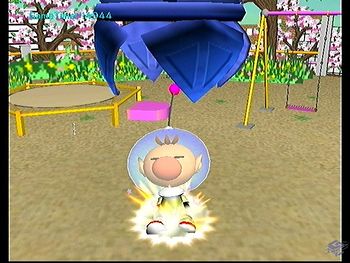 Screenshot of the game featuring Captain Olimar from Pikmin.