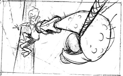 Excerpt from the first act storyboard (8/9).