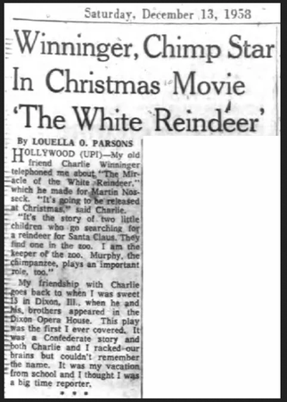 A news article from 1958 with plot details.