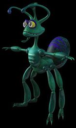 A 3D character model for an ant from "Ant Wars", by Candice Benfell.