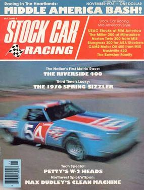 Stock Car Racing proclaiming the race was the first in America to utilise the metric system.