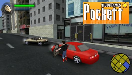 The player getting into a car.
