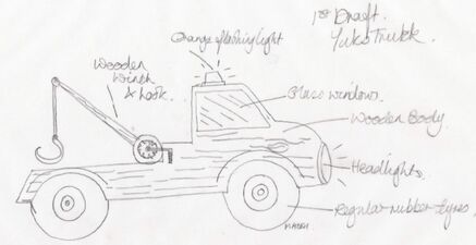 Early sketch of Muddy-Truck.