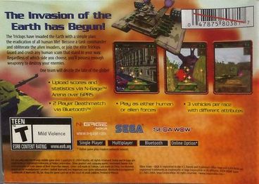 Back cover of the game.