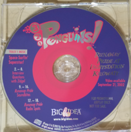 Disc art for the 3-2-1 Penguins! disc from Big Idea's Fall 2002 Radio Fun!