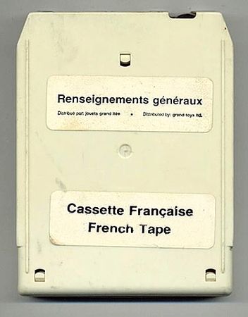 Photograph of the rare French-Canadian cartridge Renseignements generaux or General Information (Courtesy of 2xlrobot.com).