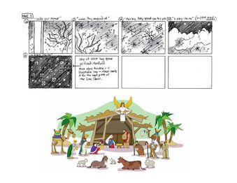 Storyboards and Concept art.