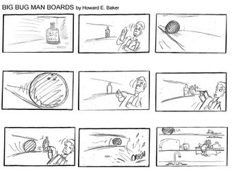 A storyboard for the film (13/20).