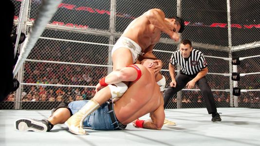Del Rio gains the upper hand against Cena.