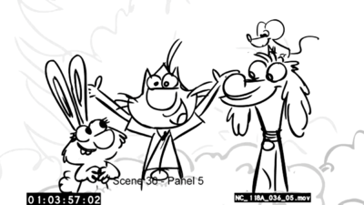 Image from an animatic for the pilot (1/2).