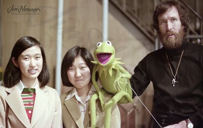 Jim and Kermit with some Japanese fans.