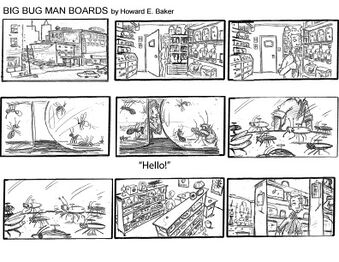 A storyboard for the film (1/20).