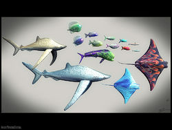 Fish concept art by Brandon Martynowicz