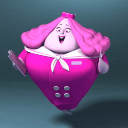 Turnaround of the hostess ghost (animated gif)