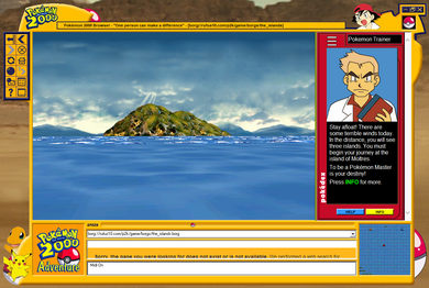 A view of Zapdos's Island from the Islands level.