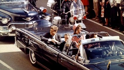 Moments before JFK's assassination.