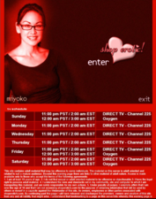Shop Erotic TV's schedule and channel listings, from their website, 2007-2008.