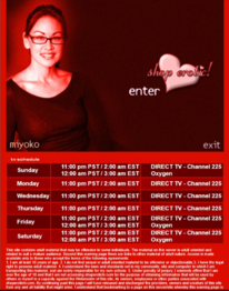 Shop Erotic!'s schedule and channel listings, from their website, 2007-2008.