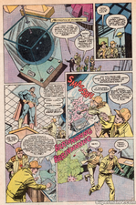 Page from the film's comic book adaptation depicting the extened scene of the Luthors stealing Superman's hair.