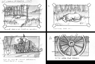 A storyboard sequence for the film (1/4)