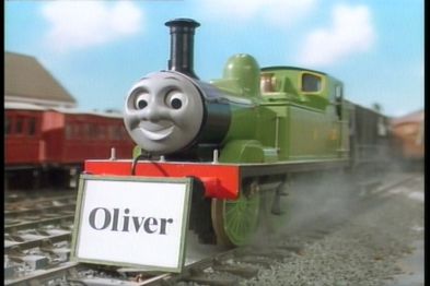 Oliver's name board (NOTE: Toad is behind Oliver).