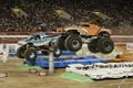 Monster Mutt racing against Sudden Impact at World Finals 4, which most likely would have been used in the film,