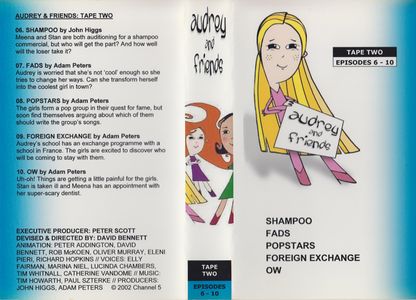 Tape 2 with episodes 6-10 from the mock-up Audrey and Friends VHS box set.