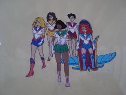 Group shot of the Sailor Scouts.