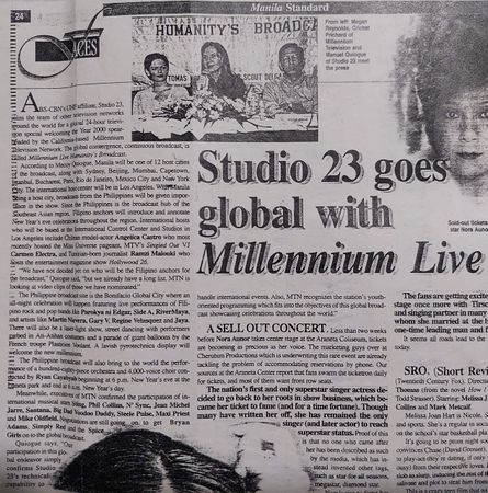 "Studio 23 goes global with Millennium Live"