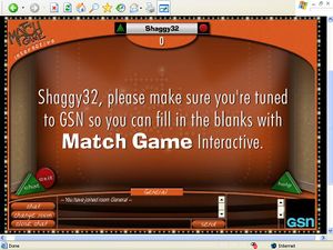 Starting screen to Match Game Interactive