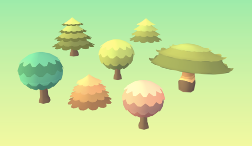 The game's tree assets.