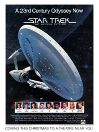 Teaser poster for "Star Trek: The Motion Picture" showing the "Phase II" USS Enterprise design.