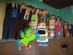 Another cel of the cartoon, from possibly the same "Rockin' Robot" episode.