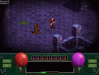 Dungeon 3 has a purple color scheme