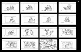 Fifth part of the first storyboard sequence.
