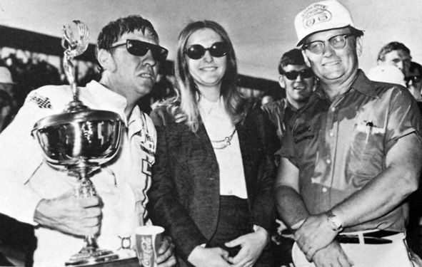 Bobby Isaac with the trophy.