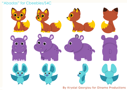 Early characters model sheet.