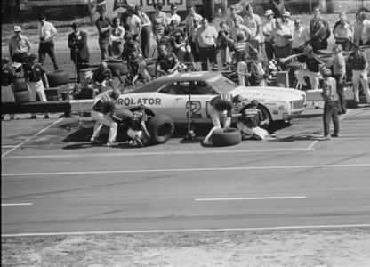 Pearson during a pit stop.
