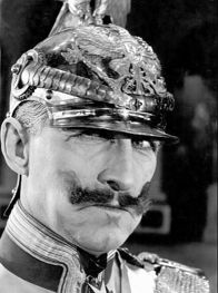 A close up of Rupert Julian as the Kaiser.