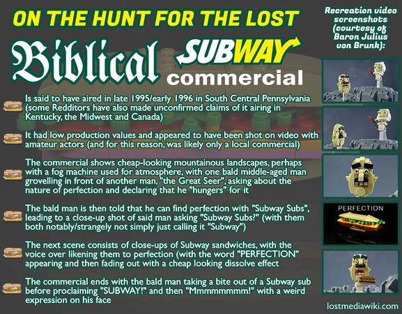 Lost Media Wiki "On the Hunt" search flyer for the commercial.