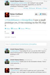 Twitter conversation between John Szczepaniak and Dylan Cuthbert about Pilotwings 2.