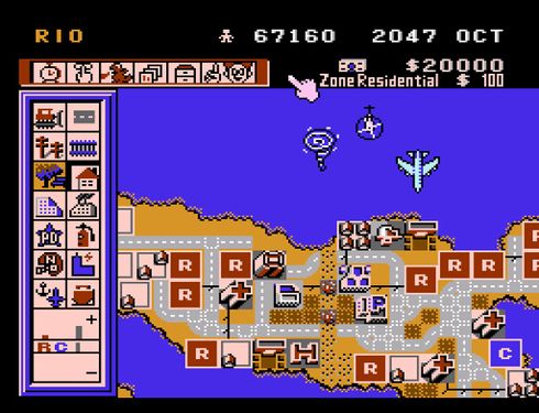 Screenshot of Sim City provided by Frank Cifaldi