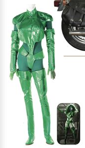 The green leather jumpsuit that Brigitte Nielsen wore in the photo shoots of She-Hulk.